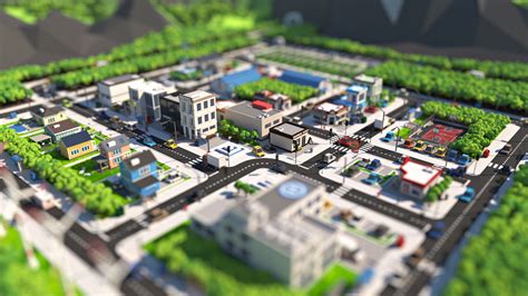 Low Poly City on Behance