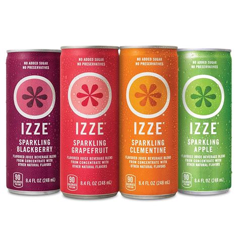 IZZE Sparkling Juice, 4 Flavor Variety Pack, 8.4 Fl Oz (24 Count) - Walmart.com - Walmart.com