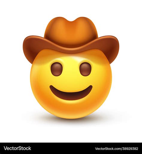 Cowboy hat emoji Royalty Free Vector Image - VectorStock