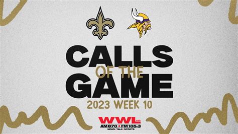 Saints at Vikings Calls of the Game | 2023 NFL Week 10