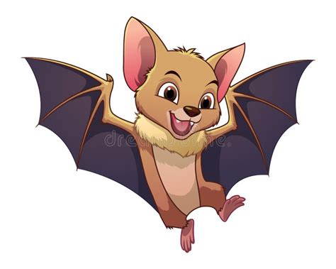 Little Fruit Bat Cartoon Animal Illustration Stock Illustration ...