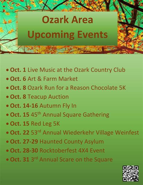 Ozark area events October 2016 by Ozark Visitor Center - Issuu