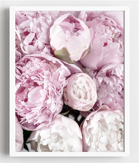 Peony Wall Art Peony Print Set of 2 Prints Bedroom Wall | Etsy