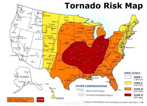 Map of Tornado - Tornado Risk Map - Tornado Global map