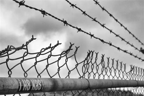 Free Images : fence, barbed wire, black and white, wheel, line, equipment, metal, industry ...