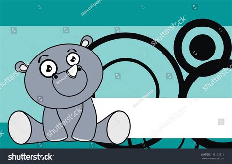 Rhino Cartoon Cute Baby Wallpaper Vector Stock Vector (Royalty Free) 198102311 | Shutterstock