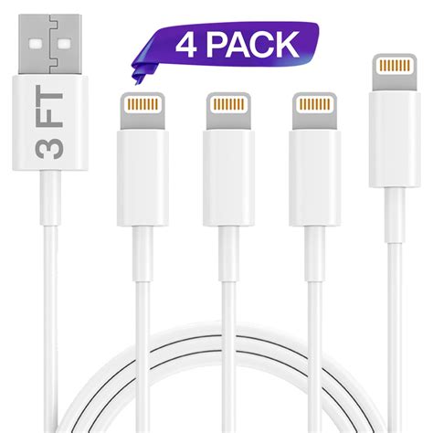 Charging Cable - Infinte Power, 4 Pack 3FT USB Cable, Compatible with ...