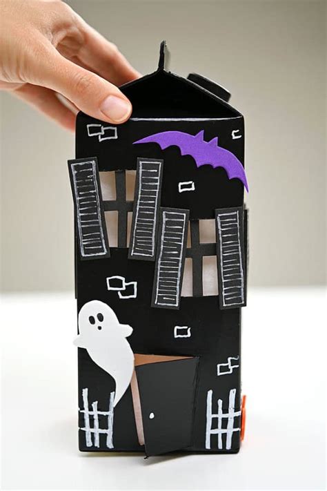 Haunted House Craft for Kids | Milk Carton Haunted House