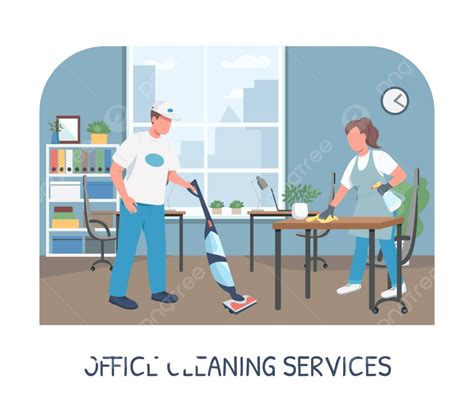 Office Cleaning Service Banner Flat Vector Template Indoor Illustration Cartoon Vector, Indoor ...