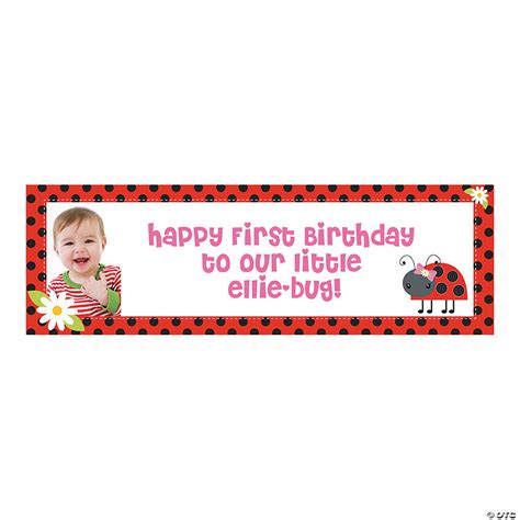 Ladybug Party Photo Custom Banner | Oriental Trading