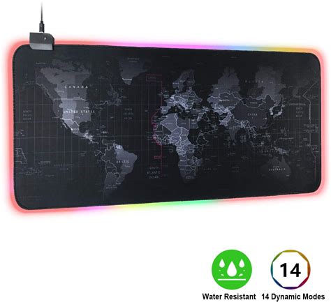 Vicloon RGB Gaming Mouse Mat Pad, XXXL (800×300×4mm) Large Extended Led ...