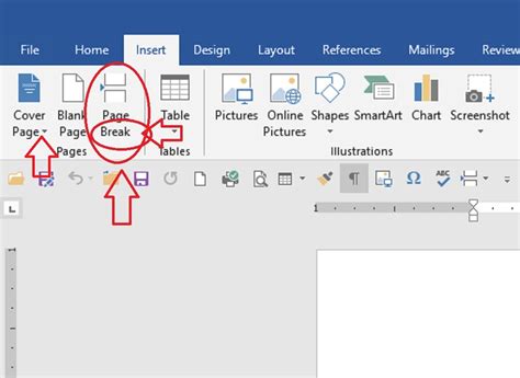 Page Break Drop Down Box Not Showing in Ribbon Word 2016 - Microsoft Community