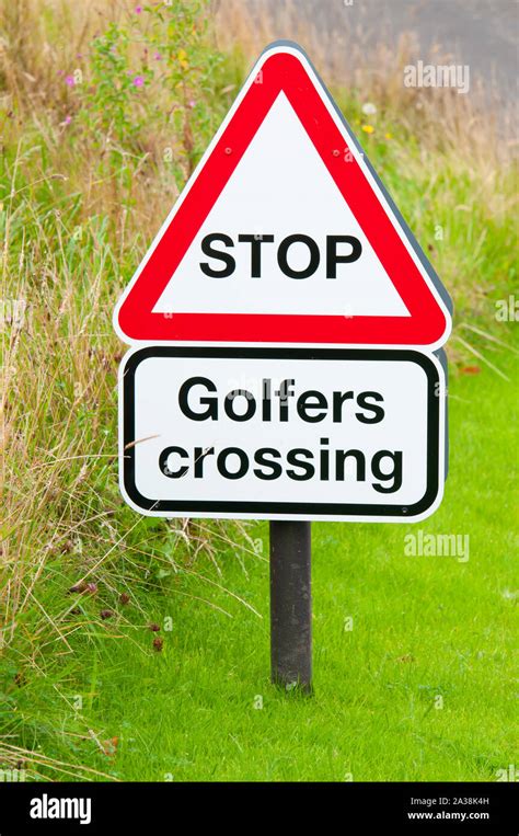 Golf course warning sign hi-res stock photography and images - Alamy