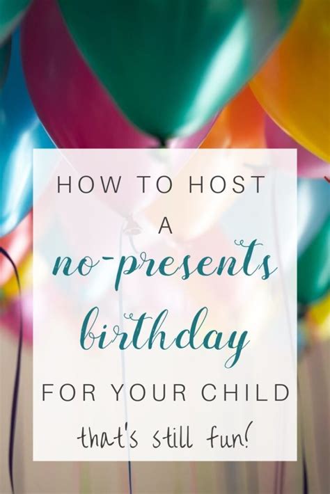 How to Host a No-Gifts Birthday Party for your Child - Mama Minimalist