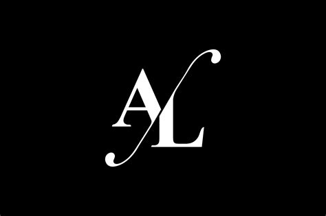 AL Monogram Logo design By Vectorseller | TheHungryJPEG.com