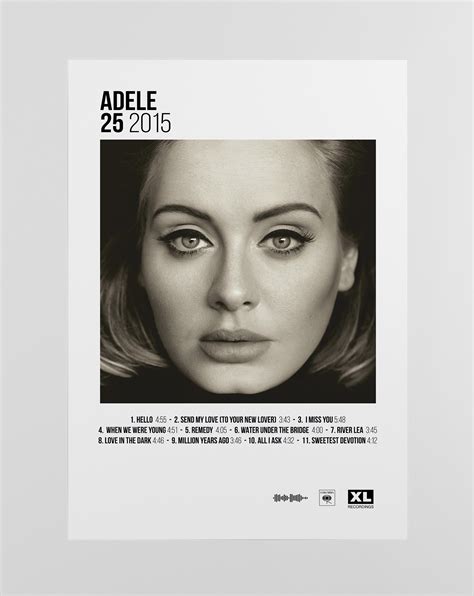 25 Adele Album Poster Print Album Cover Poster Music Poster | Etsy