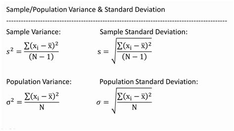 Sample & Population Variance & Standard Deviation - YouTube