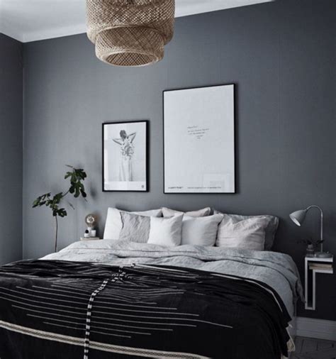 10 Bedrooms With Gray Tones — Design & Decorating | Dark bedroom walls ...