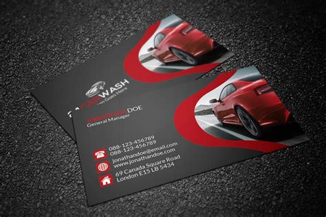 Car Wash Business Cards Templates