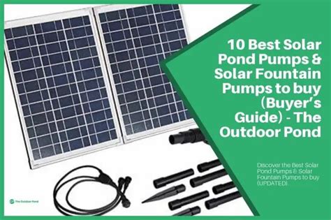 Top 10 Best Solar Pond Pumps & Fountain Pumps 🥇(Dec 2024)