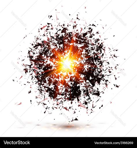 Black explosion isolated on white background Vector Image