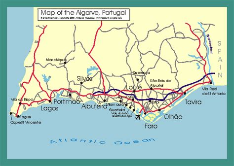 Map of Algarve