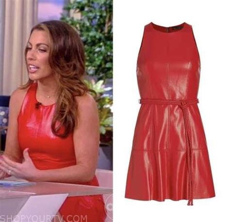 The View: September 2022 Alyssa Farah Griffin's Red Leather Shift Dress in 2022 | Shift dress ...