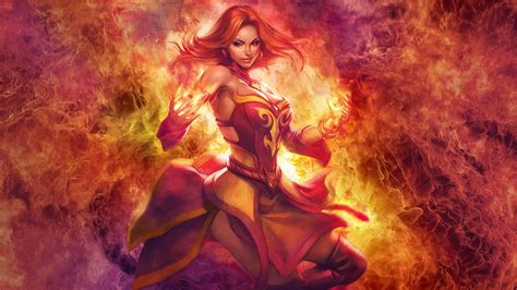 Dota 2: Lina Wallpaper (drawn by ArtGerm) by Joe-4-Kerr on DeviantArt