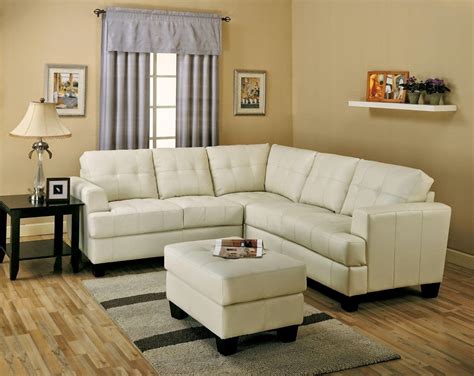 Small White Leather Sectional - Ideas on Foter