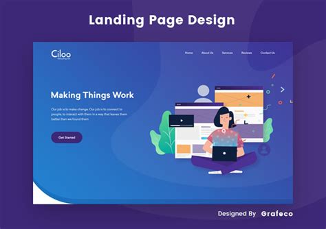 Unique modern landing page ui design by Grafeco1 | Fiverr