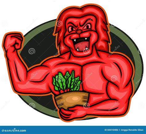 Strong Muscular Vegan Lion Bodybuilder Cartoon Stock Vector - Illustration of green, concept ...