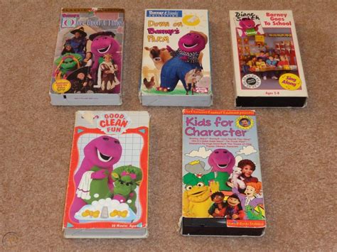 Lot Of 6 Barney Vhs Tapes Barney And Friends Vintage Barney Vhs Tapes ...