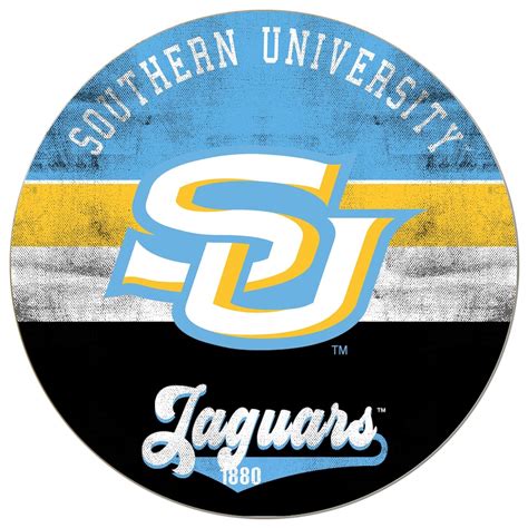 Southern University Jaguars 20'' x 20'' Retro Logo Circle Sign