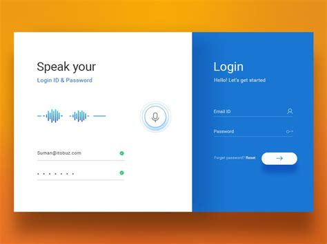 Speak Login Desktop | Web design user interface, Flat web design, Web ...