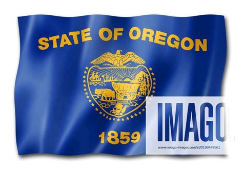 Oregon flag, USA, Oregon flag, united states waving banner collection. 3D illustration, Oregon