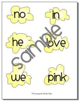 Poppin' Popcorn Words: A Sight Word Game by Kindergarten Whale Tales