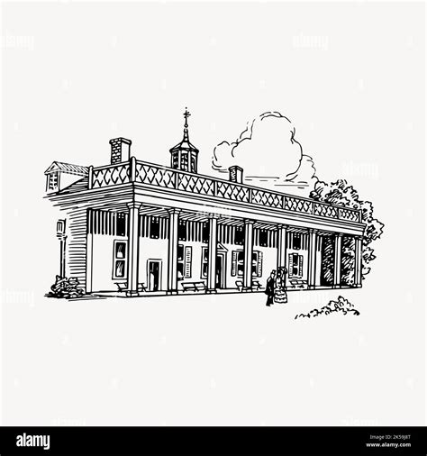 Train station clipart, vintage hand drawn vector Stock Vector Image ...