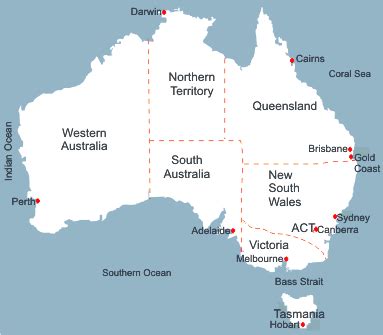 Australia Capital Cities Map ~ AFP CV