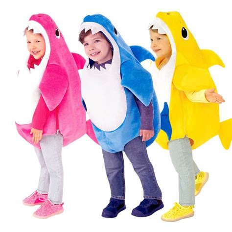 New Arrival Unisex Toddler Family Shark Kids Halloween 3 Colors Cosplay ...