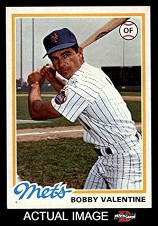 Amazon.com: 1978 Topps # 712 Bobby Valentine New York Mets (Baseball Card) Dean's Cards 8 - NM ...