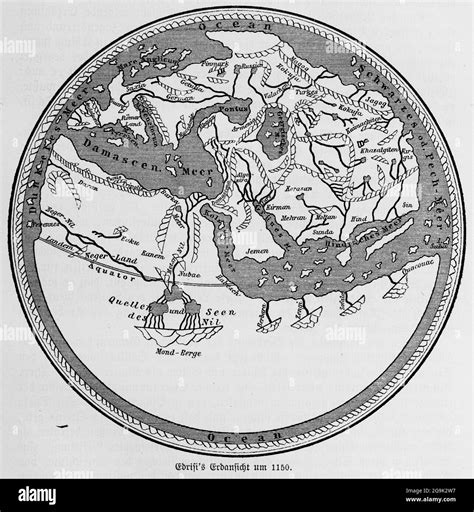 Al idrisi map of the world Black and White Stock Photos & Images - Alamy