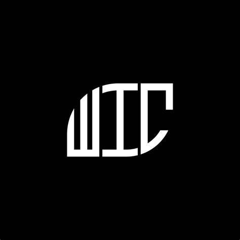 WIC letter logo design on black background. WIC creative initials letter logo concept. WIC ...