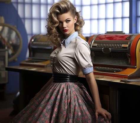 Premium AI Image | 1950s fashion rock 'n' roll style