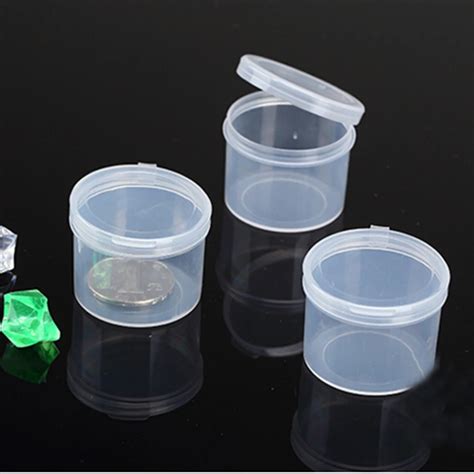 Aliexpress.com : Buy 5PCS Plastic Small Round Clear Lid pill Storage ...