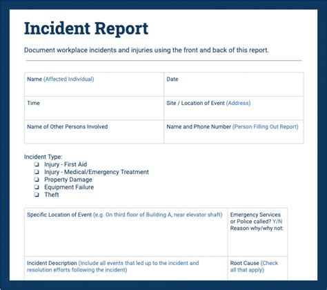 Ejemplos de informes de incidentes para ayudarte a describir los accidentes - Safesite