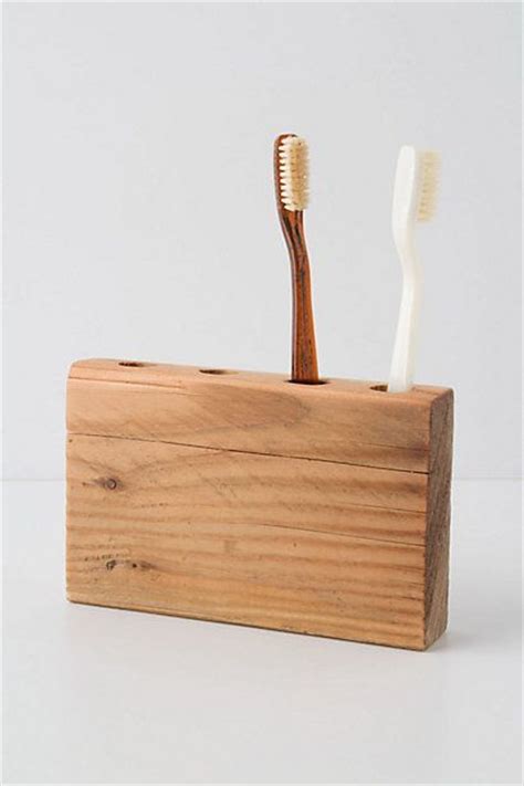 Wooden toothbrush holder. | Construction Projects | Pinterest