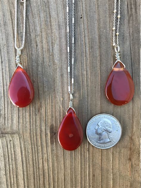 Chakra Jewelry / Carnelian / Carnelian Pendant / Carnelian | Etsy