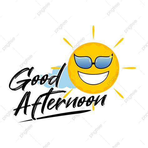 Good Afternoon Sticker, Sticker Clipart, Afternoon, Sticker PNG and Vector with Transparent ...