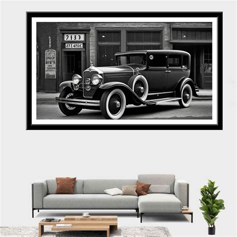 Wall Art Unframed - Cadillac Series B This Vintage Car Featur - B1473 ...