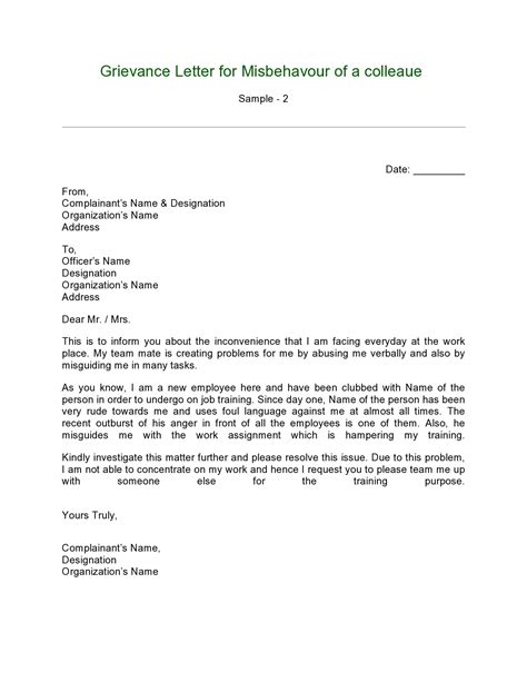 28 Formal Grievance Letter Templates (+Examples)